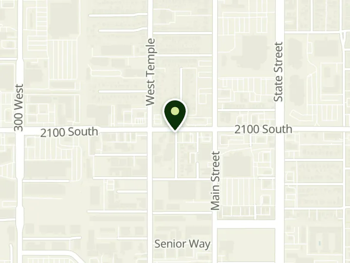 Map of the streets around Utah Community Credit Union, Salt Lake City 2100 South Branch, at 39 W 2100 S, Salt Lake City, UT 84115