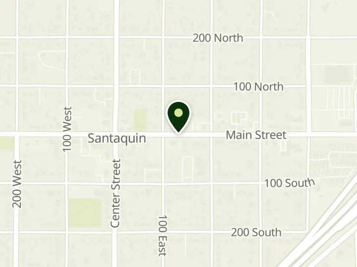 Map of the streets around Utah Community Credit Union, Santaquin, at 129 E Main St, Santaquin, UT 84655