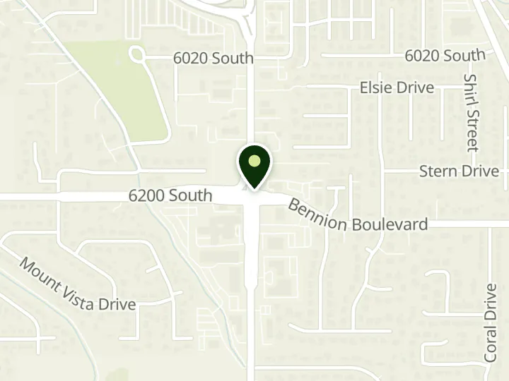Map of the streets around Utah Community Credit Union, Taylorsville Branch, at 6189 S Redwood Rd, Taylorsville, UT 84123
