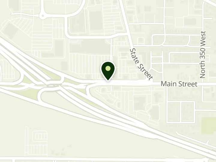 Map of the streets around Utah First Credit Union, American Fork Branch, at 616 W Main St, American Fork, UT 84003