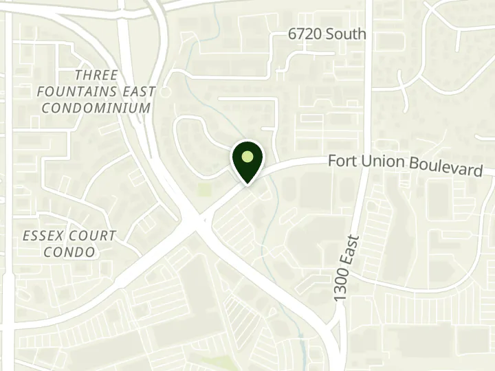 Map of the streets around Utah First Credit Union, Cottonwood Heights Branch, at 1166 E Fort Union Blvd, Cottonwood Heights, UT 84047