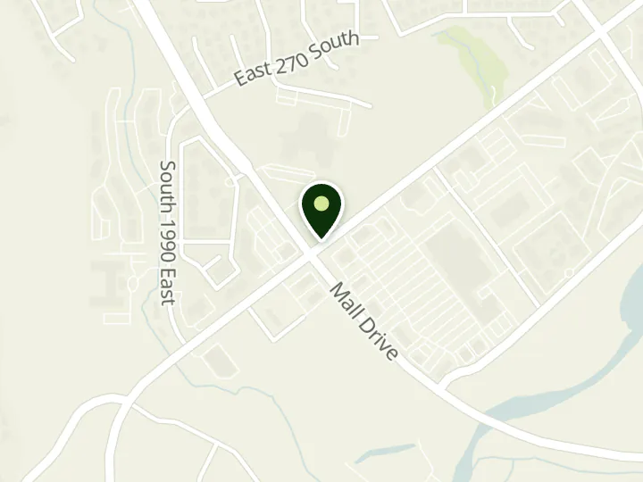 Map of the streets around Utah First Credit Union, St. George Branch, at 2111 E Riverside Dr., St. George, UT 84790