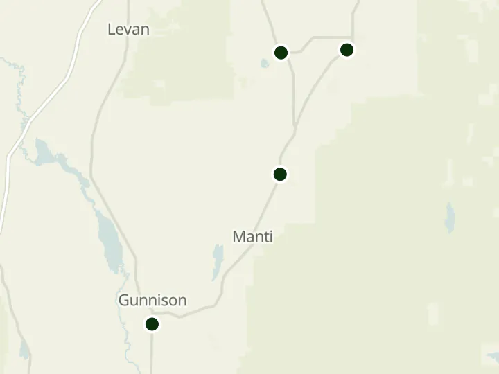 Map of Utah Heritage Credit Union's 4 branches in Utah