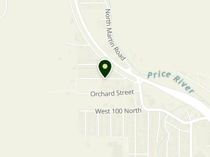 Map of the streets around Utah Power Credit Union, Helper, at 100 W 200 N, Helper, UT 84526