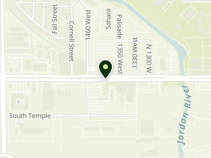 Map of the streets around Utah Power Credit Union, North Temple Office, at 1407 W North Temple Ste 120C, Salt Lake City, UT 84116