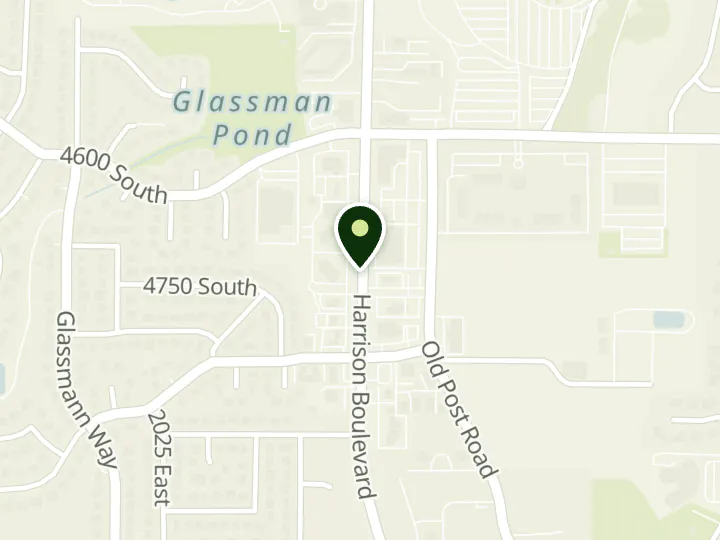 Map of the streets around Wasatch Peaks Credit Union, Corporate Branch, at 4723 Harrison Blvd, Ogden, UT 84403